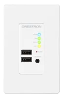 Crestron USB-EXT-2-REMOTE-1G-W, настенная пластина удлинителя кабеля USB, 1.1 или 2.0 до 100 м, цвет белый