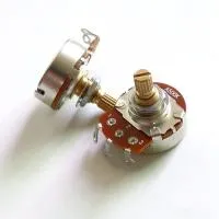 RV24B-A25-15 полноразмерный потенциометр, 250 кОм, тип А, резьба 15 мм, латунный вал, Donlis