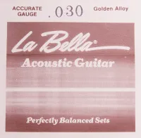 GW030 Golden Alloy Отдельная струна для акустической гитары, 030, бронза, La Bella