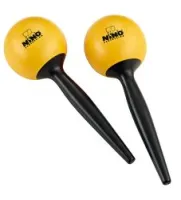 Nino percussion nino582y  пластиковые маракасы, эргономическая ручка, цвет жёлтый