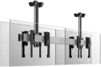 Vogels C1208 Dual Silver- Потолочное крепление для видеостены 1х2 из дисплеев диагональю 42–55'' («спина-к-спине»), длина штанги 800 мм, макс. нагрузка 160 кг