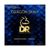 DR DA8-12 - струны для акустической гитары, Калибр: 12-54, Серия: DRAGON SKIN+™, Обмотка: бронза 80/20, Покрытие: микротонкое