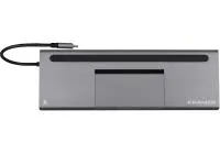 Kramer [kdock-4] переходник usb 3.1 тип c вилка на hdmi розетку, vga розетку, displayport розетку, ethernet розетку, аудио розетку, разъемы для карт sd и microsd, 2хusb 3.0 розетку, usb 2.0 розетку и розетку usb 3.1 type-c для зарядки мобильных устройств