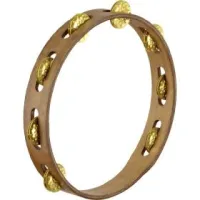 MEINL TAH2A-AB TRADITIONAL GOAT-SKIN WOOD TAMBOURINE, ALUMINUM JINGLES 10' тамбурин с мембраной, цвет коричневый