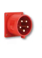 PCE Вилка встраиваемая 32А/400V/3P+N+E/IP44, фланец 70x70 625-6