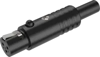 ROXTONE RMX3F-B Разъем Mini XLR кабельный, мама, 3-х контактный, черный