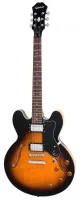 EPIPHONE ES-335 Vintage Sunburst леворукая электрогитара, цвет винтажный санбёрст