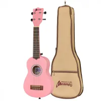 Mustang ACOS-2PK - укулеле, Размер: сопрано, Топ: Агатис, Розетка: Наклейка, Обечайка: Агатис, Накладка грифа: Палисандр, Покрытие: Розовый