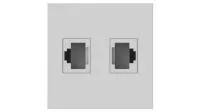 Kramer MD–2RJ45(W), Пассивная вставка с двумя разъемами RJ-45, розетка, цвет белый