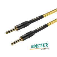 ROXTONE MGJJ310/6 Профессиональный инструментальный кабель, GC040V, 1x0.24mm2, диаметр: 8,6мм, Экранирование: 100%, разьемы 2х6,3мм моно Jack (2xRJ076M), Цвет: Желто-коричневый, 6м