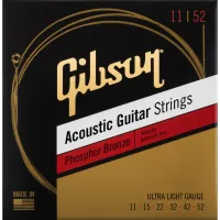 GIBSON 80/20 Bronze Acoustic Guitar Strings Ultra-Light струны для акустической гитары