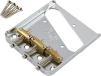 FENDER VINT TELE 3-SADDLE BRDG, CHR бридж с тремя сёдлами для электрогитары, хром