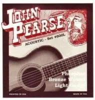 John Pearse 600L струны для акустической гитары .012, .016, .024, .032, .042, .053, фосфор/бронзовая навивка