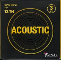 Blacksmith 80/20 bronze light 12/54 3 sets  струны для акуст гитары, 12-54, 80/20 бронза, 3 пачки