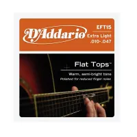 D`ADDARIO EFT-15  стр. для ак. гит. фосфор-бронза, полир, Extra Light 10-47