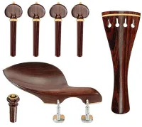 Viola accessory set Acura Meister Ultimo AS-ASGRT322 - Ultimo grade viola accessory set of rosewood with boxwood trim. Heart pegs, tailpiece of round design, Guarneri chin rest with English mount and inSight end pin.