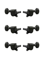 J-07-BK-3+3 Колки для гитары 3+3, черные, Metallor