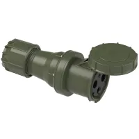 PCE Розетка кабельная 125А/230V/2P+E/IP67, бронзово-зеленый 243-6.u
