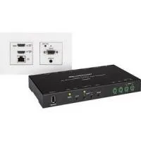 Crestron HDI-MD-4K-400-2G-W KIT, комплект удлинителя сигнала по витой паре до 70м 4K60 4:2:0, состоящий из автоматического коммутатора с масштабированием и приёмника. HDMI 4X1/ управлением IR и RS 232 /VGA IN/ Аудио Pin 5, белый