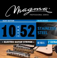 Magma Strings GE155S - Струны для электрогитары 10-52, Серия: Stainless Steel, Калибр: 10-13-17-30-42-52, Обмотка: круглая, нержавеющая сталь.