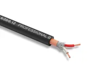 PROCAST cable BMC 6/20/0,12 - Профессиональный балансный микрофонный (сигнальный) кабель, внешний диаметр 6mm, 2*(20/0.12)PE+SP60/0.12, цвет изоляции черный, бухта 100m