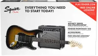 Squier Affinity Series™ Stratocaster® HSS Pack, Laurel Fingerboard, Brown Sunburst, Gig Bag, 15G - 230V EU Комплект: электрогита