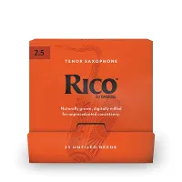 RKA0125-B25 Rico Трости для саксофона тенор, размер 2.5, 25шт в индивидуальной упаковке, Rico