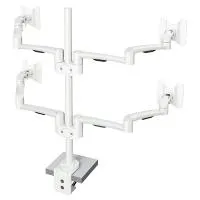 FORMING FUNCTION 4181502901- Настольный шарнирный кронштейн серии OSLO для 4 мониторов (2x2), макс. нагрузка 36 кг, зажим, белый