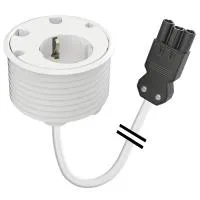 FORMING FUNCTION 9358051001- Встраиваемая розетка для монтажа в стол: 2 отверстия 7 мм, 2 отверстия 9,5 мм, цвет белый