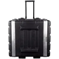 Rockcase RC ABS 24006 B  пластиковый рэковый кейс с выдвижной ручкой и колесами, 6U, глубина 40см.