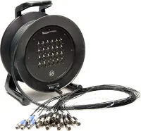 KLOTZ C16/4M30 мультикор на катушке, 16 входов XLR, 4 выхода XLR, разъемы Amphenol, длина 30 m