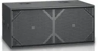 HK AUDIO SL 218 Низкочастотная акустическая система. Комплектация - 2x18". Мощность RMS\Peak 2х1000\2х4000 Вт, чувствительность 105 дБ, Max SPL 135 дБ, диапазон воспроизводимых частот 39-130 Гц, сопротивление 2х4 Ом. Габариты 1200х560х790 мм, вес 88 кг.