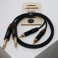 Компонентный кабель Shnoor RCA2JM, 2хRCA - 2х3.6 Jack, 0,5 м