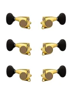 SGL510Z-BL5-GG-L3+R3 Колки для гитары 3+3, золото/черные, Gotoh