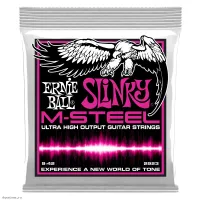 ERNIE BALL 2923 M-Steel Slinky Super 9-42 - Струны для электрогитары