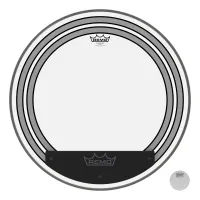 REMO PW-1322-00 Bass, Powersonic, Clear, 22'' пластик