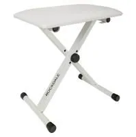 Стульчик для клавишника/пианиста ROCKDALE Q-90 white [складной конструкции, высота 44-51 см, сиденье 40х30 см, металл, белый]
