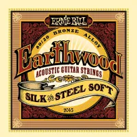 ERNIE BALL 2045 Earthwood Silk and Steel Soft 80/20 Bronze Acoustic Guitar Strings - 11-52 Gauge