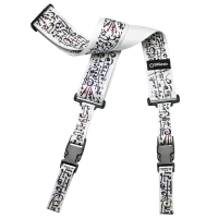 Dimarzio DD2242 - Ремень для гитары STEVE VAI CLIPLOCK® — ART GUITAR STRAP WHITE, Серия Cliplock Guitar Straps, Материал: Нейлон, Рисунок: Art Strap,