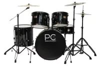PCDS0901 BK ударная установка, 5 барабанов:22х16",16x16",13x10", 12x9", 14x5,5" цвет черный. Cтойки: под малый, журавль, прямая, хай-хет, педаль, стул, тарелки 14"HH,16" Crash,18"Crash Ride, PC drums