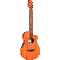 CORDOBA MINI II MH-CE электроакустическая тревел-гитара (с нейлоновыми струнами), цвет натуральный, материал корпуса - махагони,