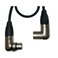 XLR3F-R [угловой] - XLR3M-R [угловой] 3 метра (black) кабель (черный) GS-PRO