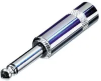 Rean NYS224 кабельный разъем Jack 6.3мм TS (моно), штекер металический корпус для кабеля 6мм