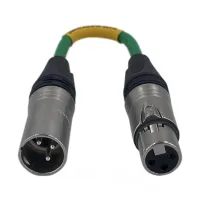 XLR3F-XLR3M (green) 0,2 метра балансный микрофонный кабель (зеленый) GS-PRO