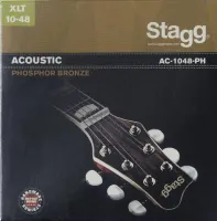 STAGG AC-1048-PH Струны для акустической гитары. Супер легкие (10-14-23-30-38-48), фосфористая бронза