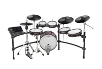Электронная ударная установка [STRATAPRIMEKIT] Alesis [STRATA PRIME KIT] Барабаны: 14” малый, 8"/10"/12"/14” томы, 20” кик; арелки: Две 16” краш-тарелки, 18” райд, 14” хэт; Модуль: 10.1-дюймовый сенсорный экран, движок BFD (2 места)