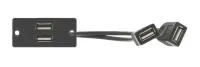 Kramer [wu-2aa (b)] модуль-переходник два usb розетка а-розетка а; цвет черный