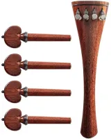 Cello accessory set Acura Meister Preciso CS-OSRT452 - Preciso grade 4/4 cello accessory set of rosewood with ebony trim. Heart pegs and tailpiece of round design
