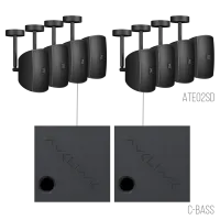 AVCLINK GRAND/SB Состав комплекта: ATEO2SD/B 8 штук + C-BASS 2 штуки черного цвета.