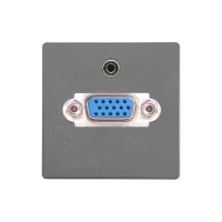 ABL 2T2210VA- Сдвоенный модуль подключения IMP с проходными разъемами 1xVGA, 1x miniJack 3,5 мм, серый